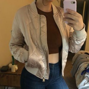 Top shop quilted bomber jacket